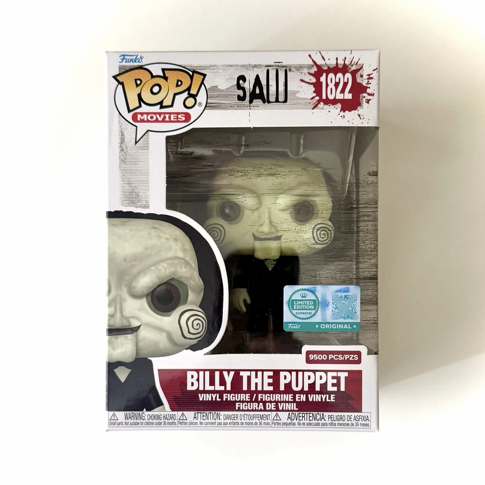 Figura de Vinilo Funko Pop de Billy el Marioneta # Estatua Coleccionable Oficial Licenciada 1822 9500, Regalo para Fanáticos de Películas de Terror
