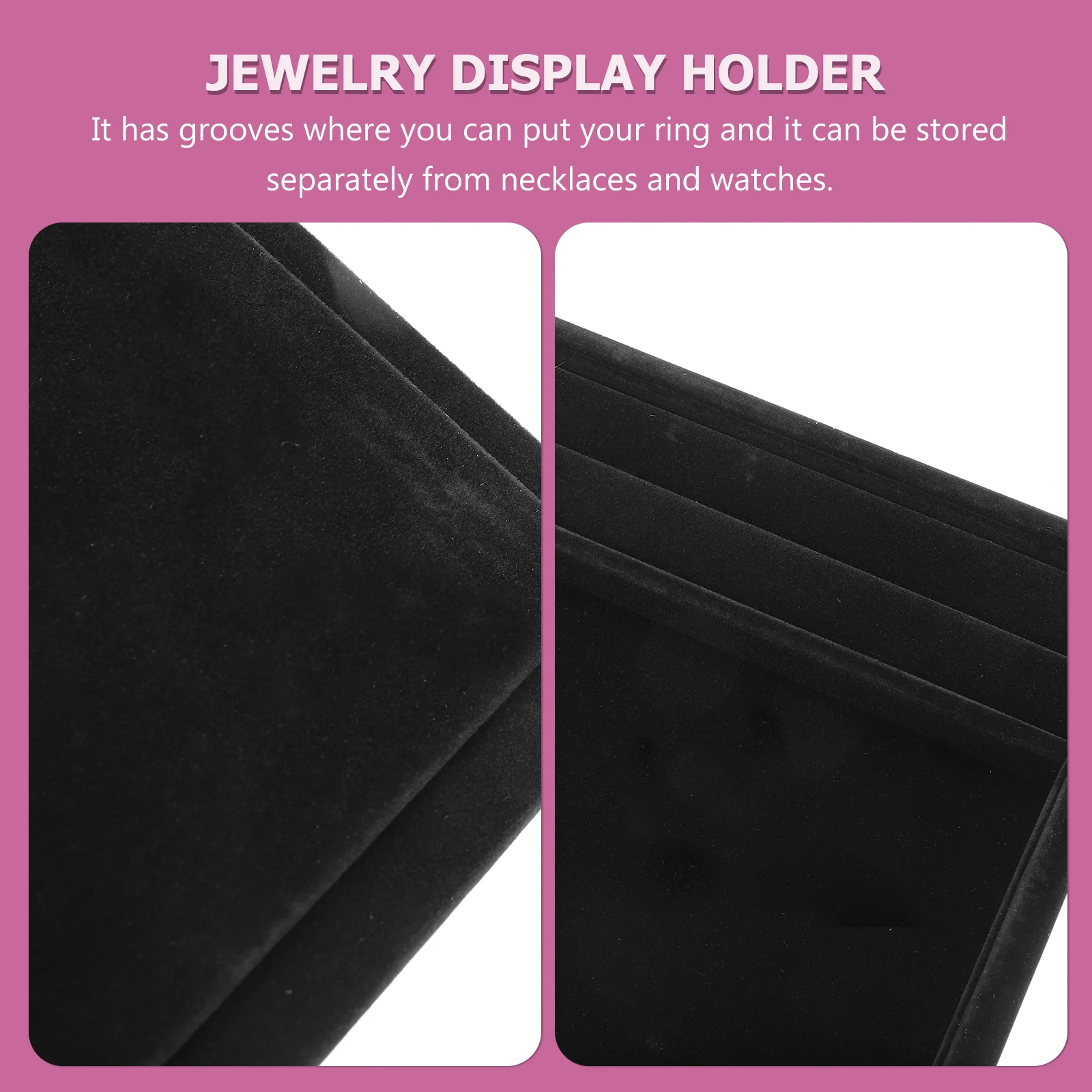 

Jewelry Flannel Showcase Display Tray For Ring Necklace Bracelet Earring Trinket Plate Jewelry Holder Tray For Store Home