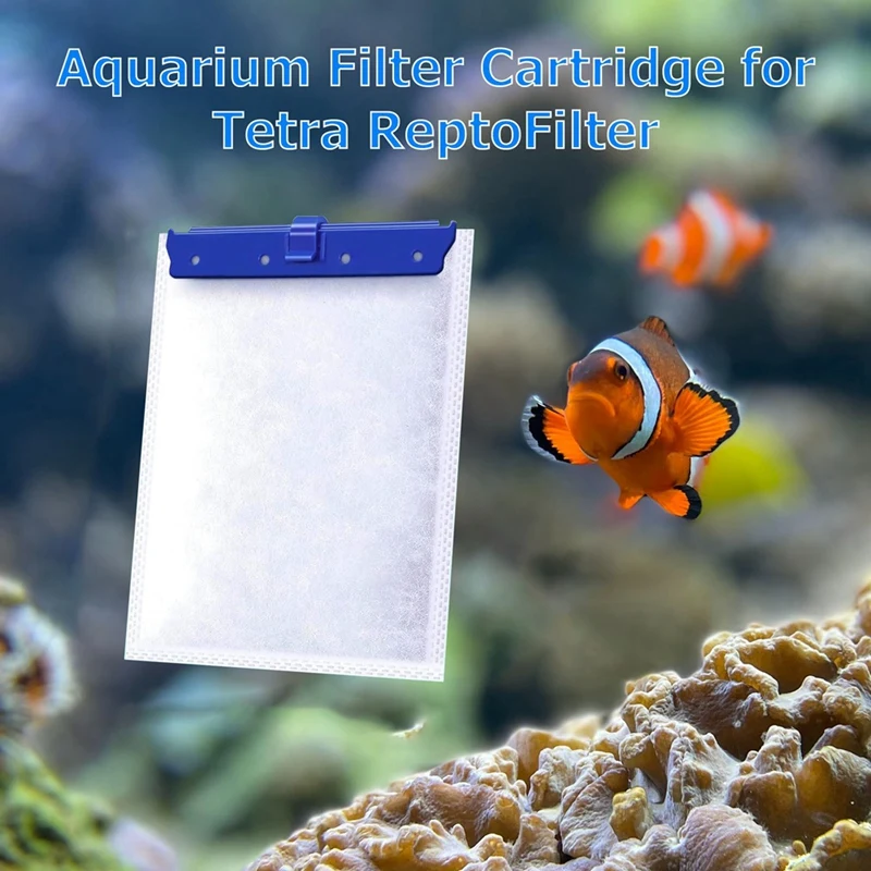 خرطوشة فلتر كبيرة بديلة لمرشحات Tetra Whisper Bio-Bag Cartridges لـ Tetra Reptofilter سهلة التركيب 6 عبوات