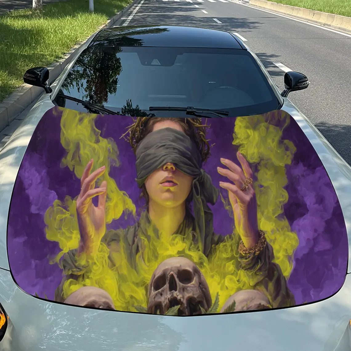 

Фантастические фиолетовые наклейки на капот автомобиля — самоклеящаяся, водонепроницаемая и прочная виниловая пленка, украшение и защита вашего автомобиля,