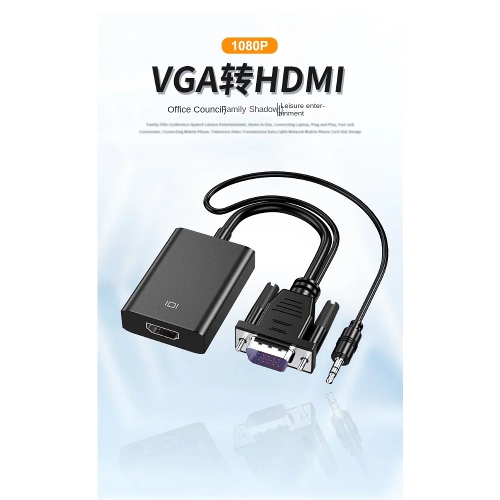 VGA to HDMI Converter with Audio Cable VGA to HDMI Laptop Connected Monitor