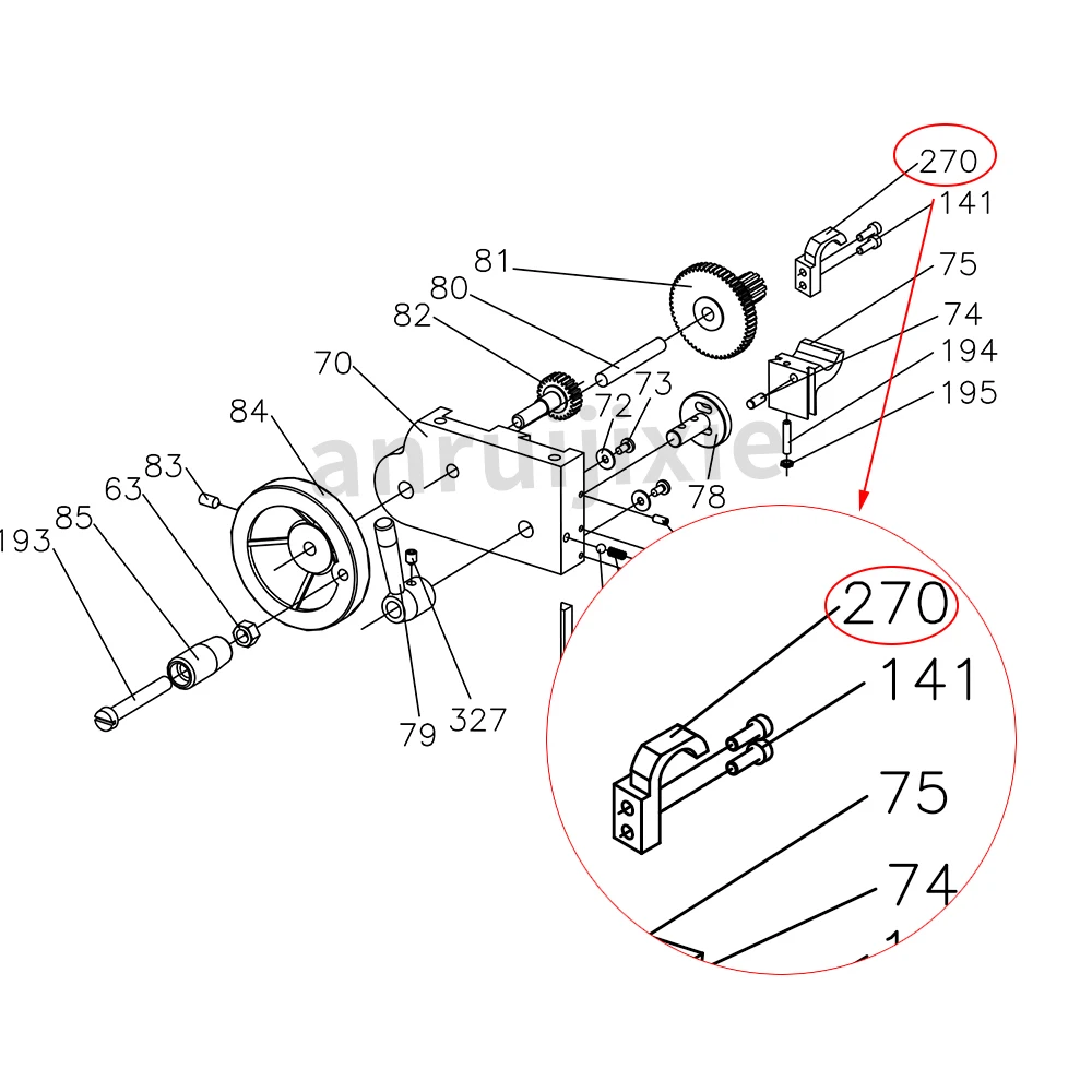 Lead Screw Support for Craftex CX704 Grizzly G8688 Mr.Meister Compact 9 JET BD-6 BD-X7 BD-7 Mini Lathe Parts Support Pin