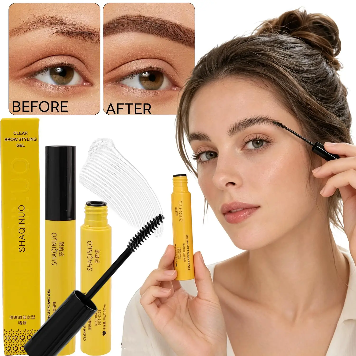 3D Eyebrow Gel Wild Eyebrow Setting Cream Eyebrow Makeup Styling Glue Silky Transparent Water Feeling Texture Brow Shaping Gel