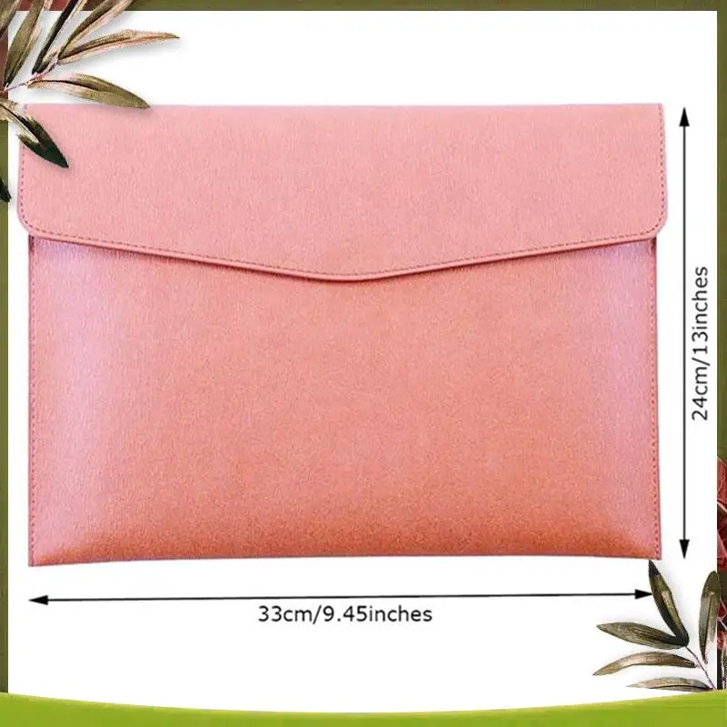 New-Document Holder Waterproof Portfolio Envelope Folder Case With Snap Closure Pink