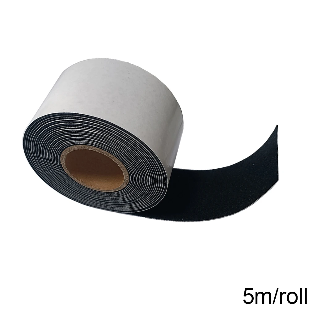 5M/Roll Black Felt Tape For Squeegee With Self Adhesive Glue Replacement Fabric Felt Edge For Scraper Car Wrap Tools A08-5M