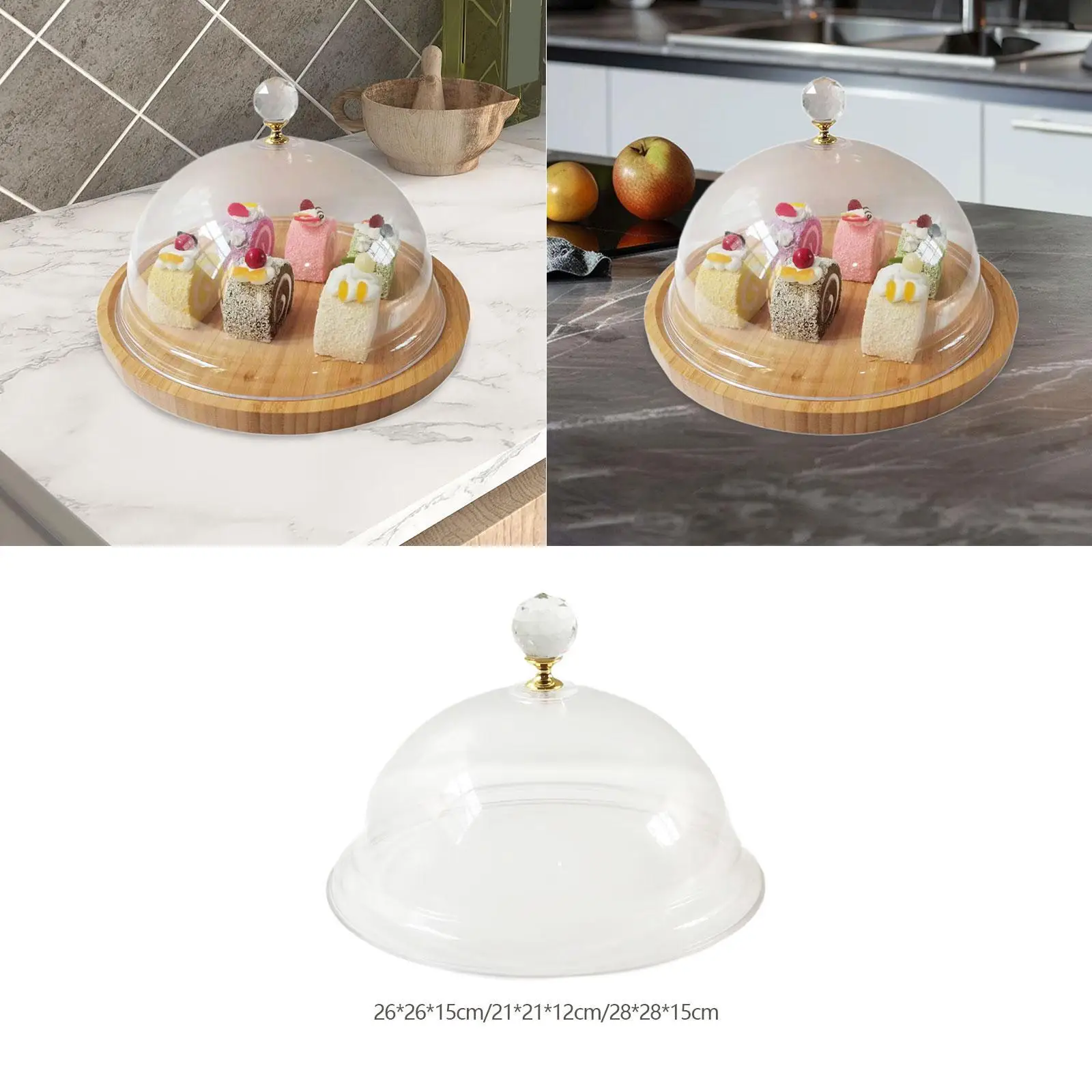 

Acrylic Food Cover Dustproof Multifunction Clear for Cooking Home Party