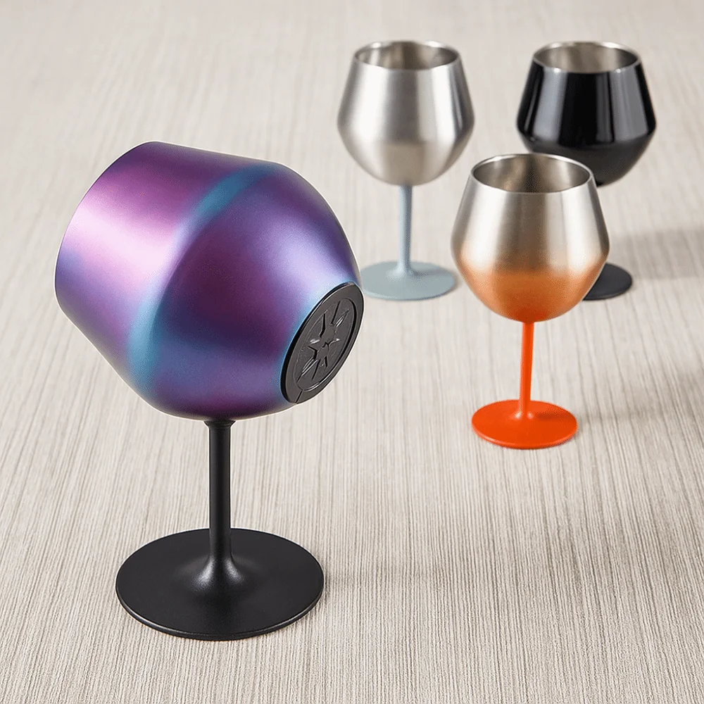

Creative Detachable Stainless Steel Red Wine Cup Insulated Drop-resistant Wine Goblet Gradient Color Durable Thermal Cup Dinner