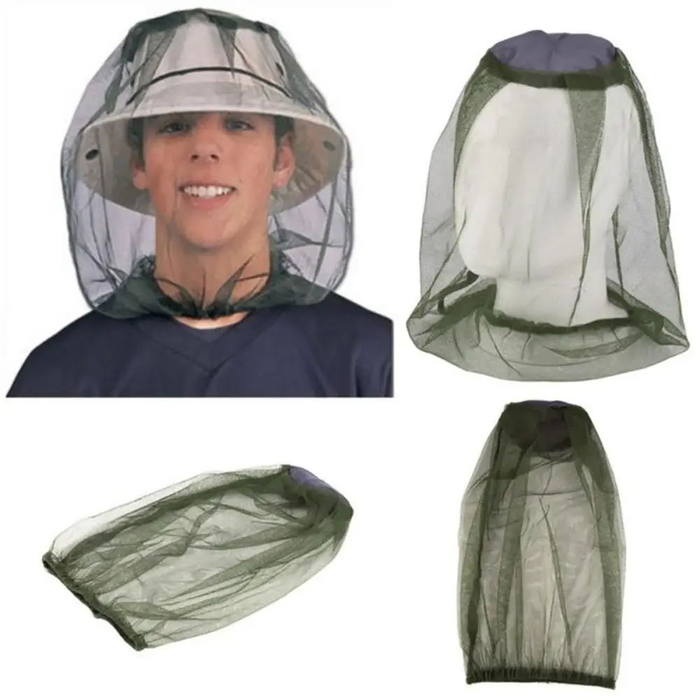 Mosquito Net Hat 70d Nylon Fly Netting Hood Fishing Cap Anti-bee Safety Survival Outdoor Tool For Hiking Camping Dropshipping