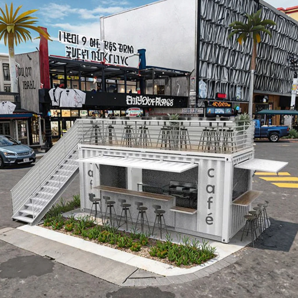 

Customize Shop Container Coffee Shop/Fast-food Restaurant Convenience Store Prefab Shipping Container House(inquiry shipping fee