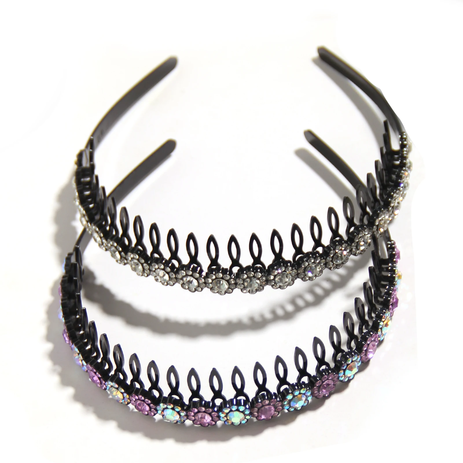 

Furling Girl 1PC Crystal Hair Hoop with Tooth Non-Slip Headhold Bezel Hair Band for Women Girls Fashion Hair Accessories