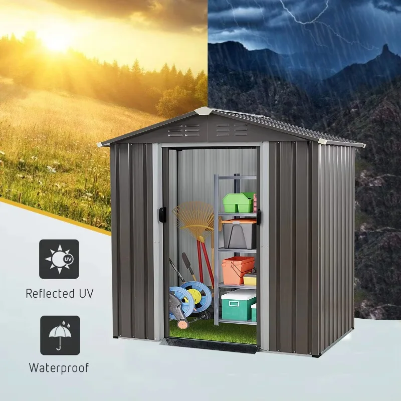 Custom-made Metal Storage Sheds  Backyard Garden Storage Rooms  Eco-friendly Outdoor Lockable Metal Garden Sheds.