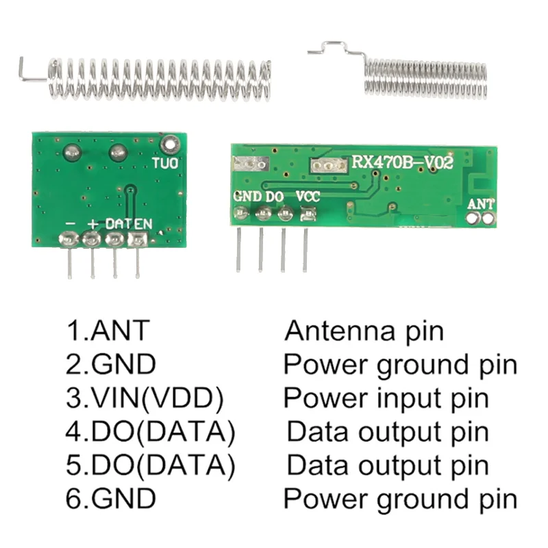433 Mhz superheterodynowy odbiornik RF i moduł nadajnika dla Arduino Uno moduł bezprzewodowy Diy Kit 433 Mhz moduł zdalnego sterowania