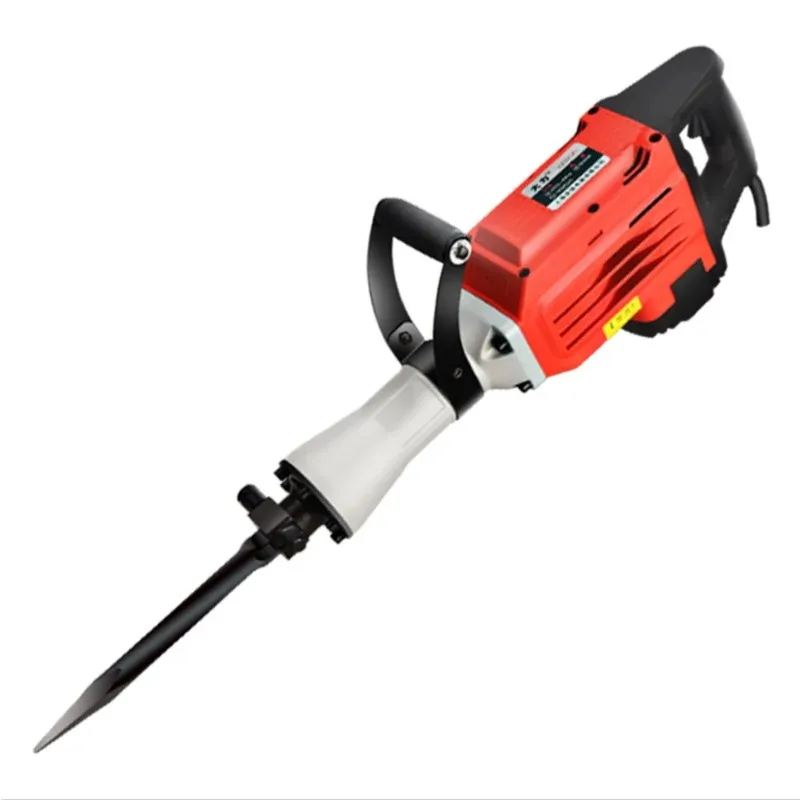 220V 65/95 Large Electric Pick, High Power, Heavy Professional Ground Breaking Concrete Electric Hammer Tool
