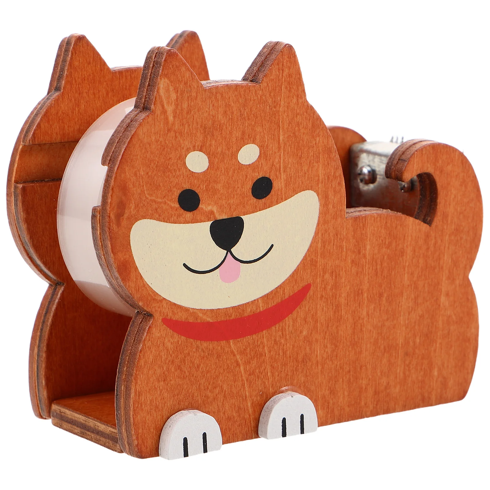 

1Set Dog Tape Dispenser Portable Desktop Masking Tape Holder Non Slip Washi Roll Cutter for Office Home School