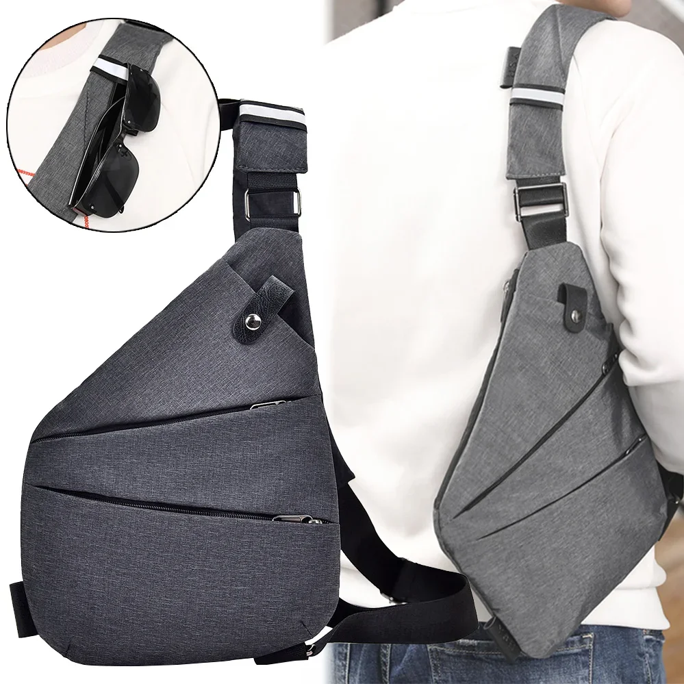 Bolso de viaje de marca para hombre, bolsa de hombro a prueba de golpes, con correa de seguridad antirrobo, almacenamiento Digital