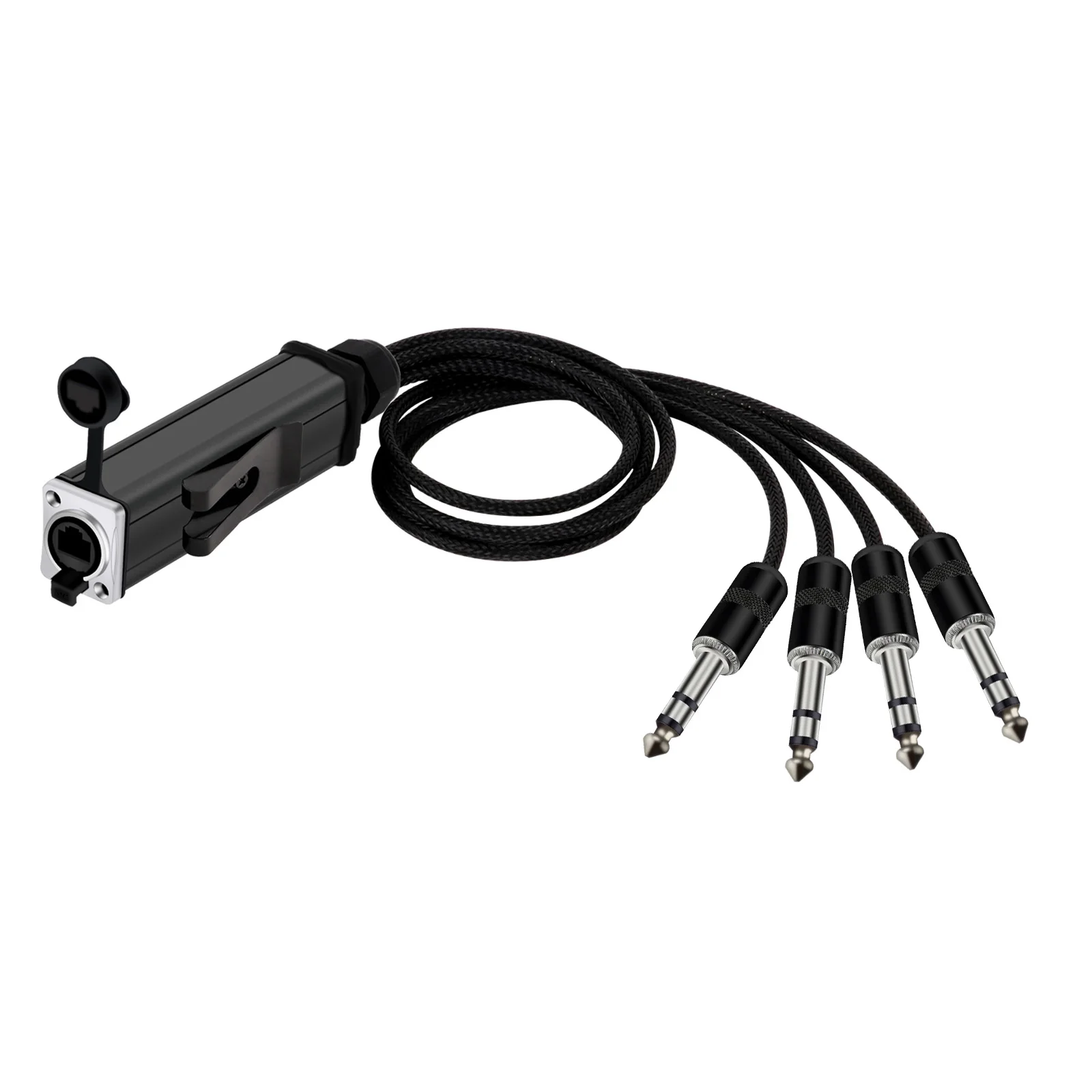 RJ45 to 4 Channel 6.35mm (1/4 Inch) Male Jack Stereo Audio Cable for Electric Guitar,Mixer,Amplifier,Amp,Speaker,Equalizer