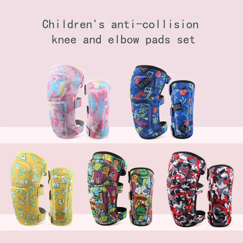 Children Knee and Elbow Pads Set Anti-Collision Soft Dance Basketball Football Cycling Roller Skating Sport Protective Gear Set