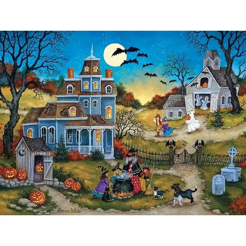 GATYZTORY Paint By Numbers For Adults Children Landscape DIY HandPainted Oil Painting Picture Home Wall Decor Halloween Gift