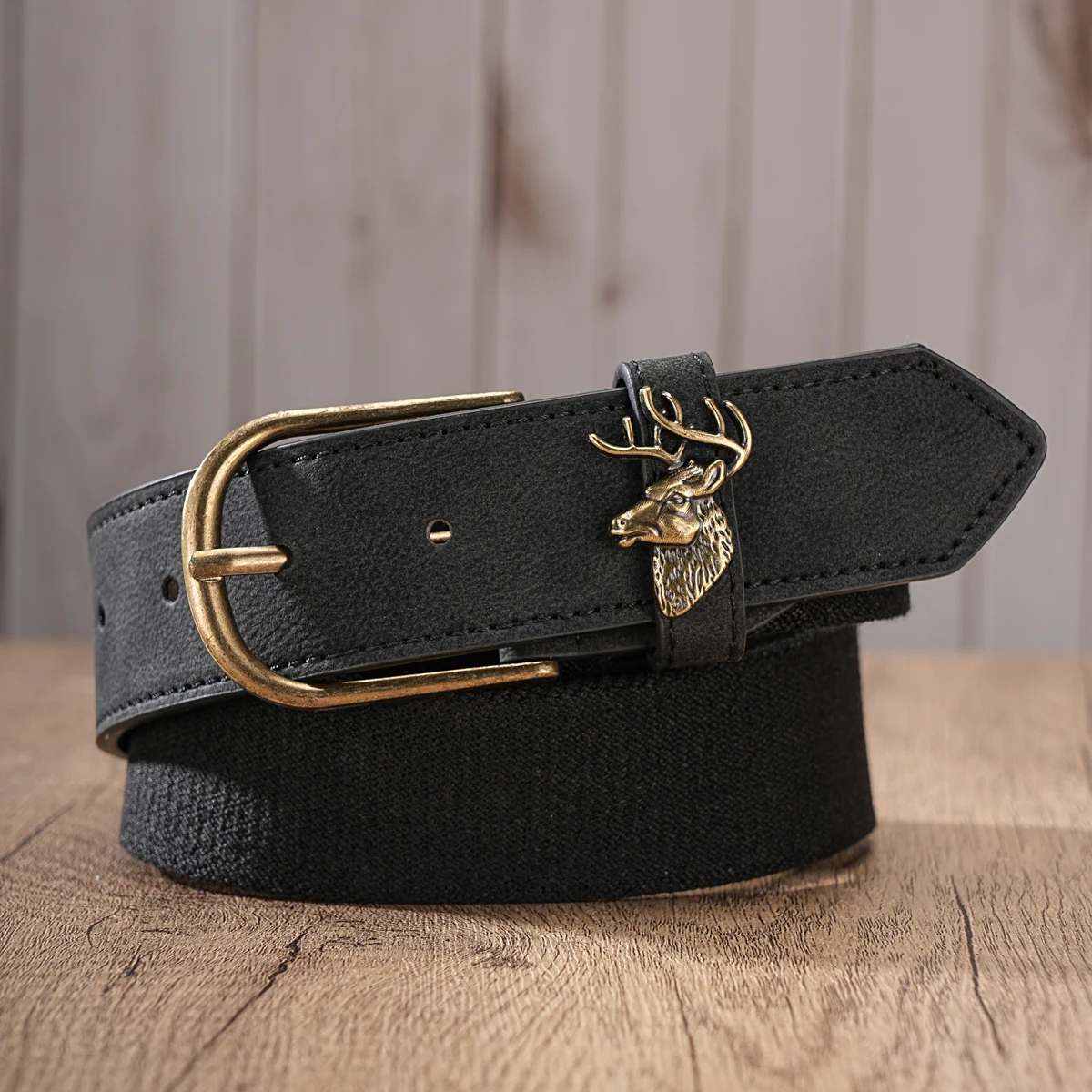 1 Piece - Casual - Retro-Style Buttoned Waistband - Patchwork Technique - Slightly Elastic - Suitable for Both Men and Women