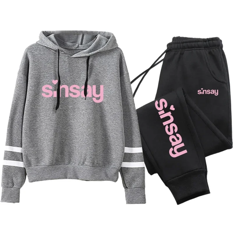 

Женский спортивный костюм для бега, повседневные уличные осенне-зимние качественные толстовки, повседневная цельная полосатая толстовка и спортивные штаны, комфорт