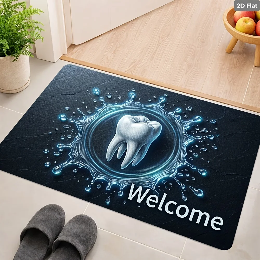 Dental Hygienist Porch Welcome Mat Orthodontic Floor Carpet for Indoor Anti Slip Toilet Bathroom Floor Rugs Cushions Pad