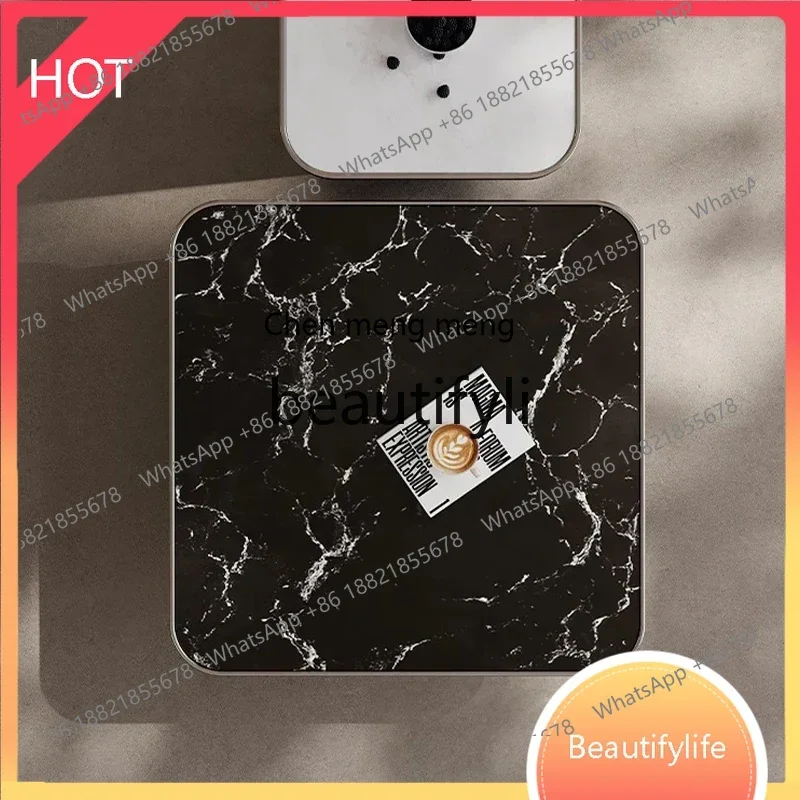 

cn ss Light Luxury Super Crystal Stone Coffee Table Set Small Apartment Square Living Room Coffee Table High-End Feel ss8617