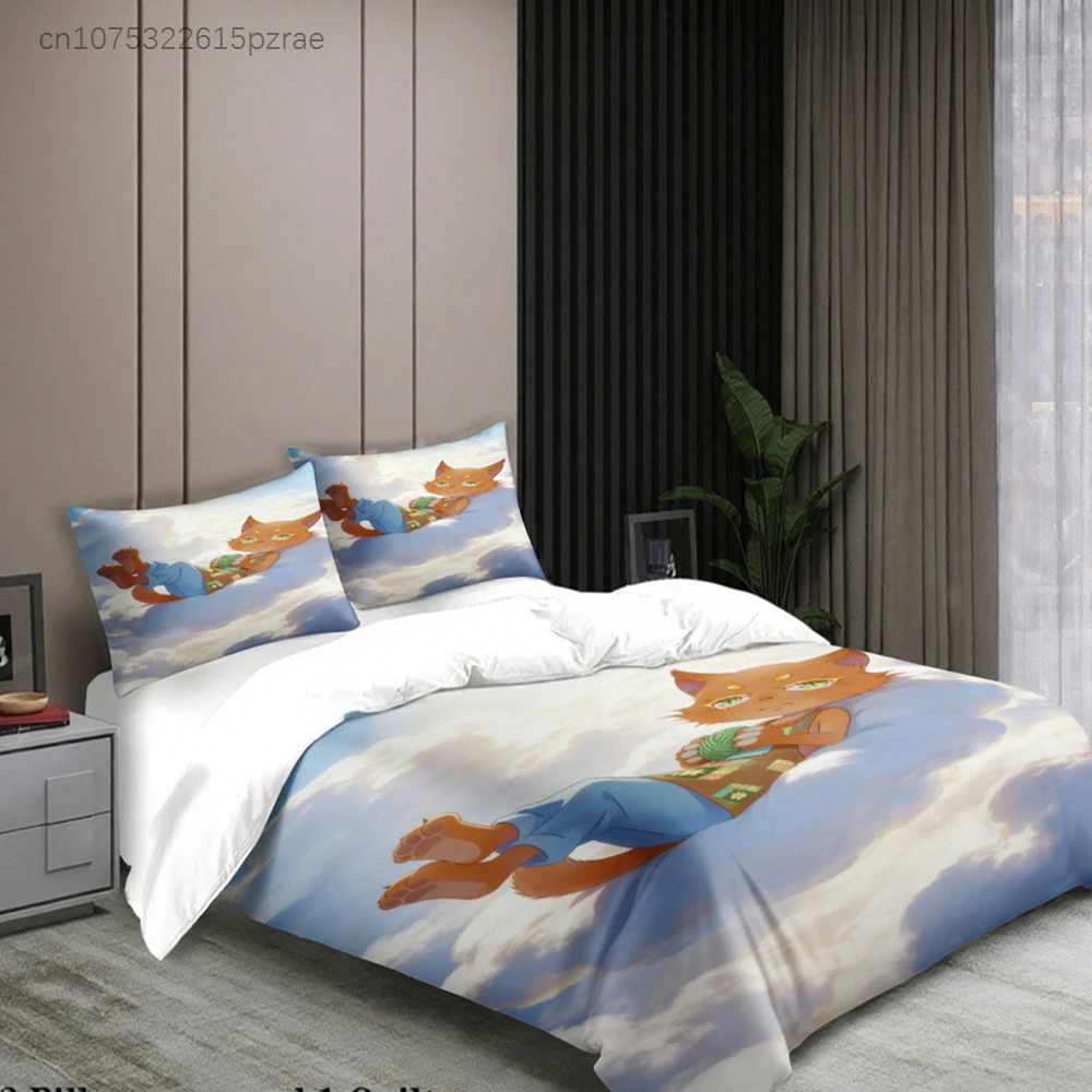 Cute Bedding Set Softville Cozy Town Fern The Quilt Fox With Duvet Cover & Pillowcase For Children's Bedroom Decor
