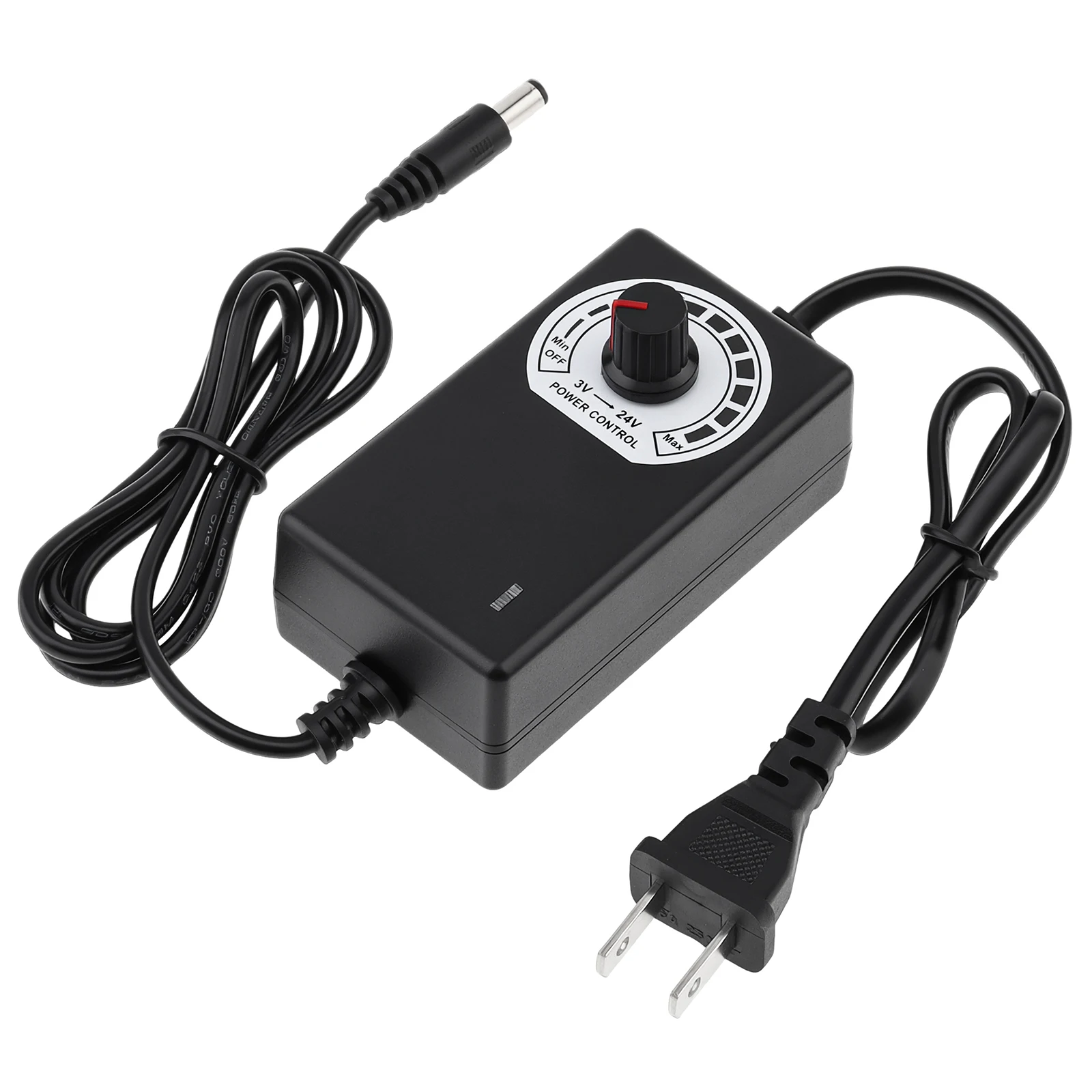 AC to DC Adjustable Power Supply 100-240V AC to 3-24V DC 48W, 9V 12V 24V Multi-Voltage Adapter