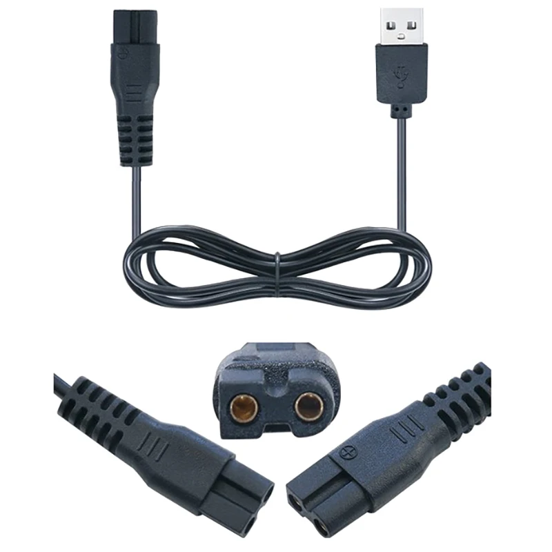 Cortapelos eléctrico para afeitadora de mascotas, Cable de carga USB, Cable de alimentación para cortadora de pelo C6/C7