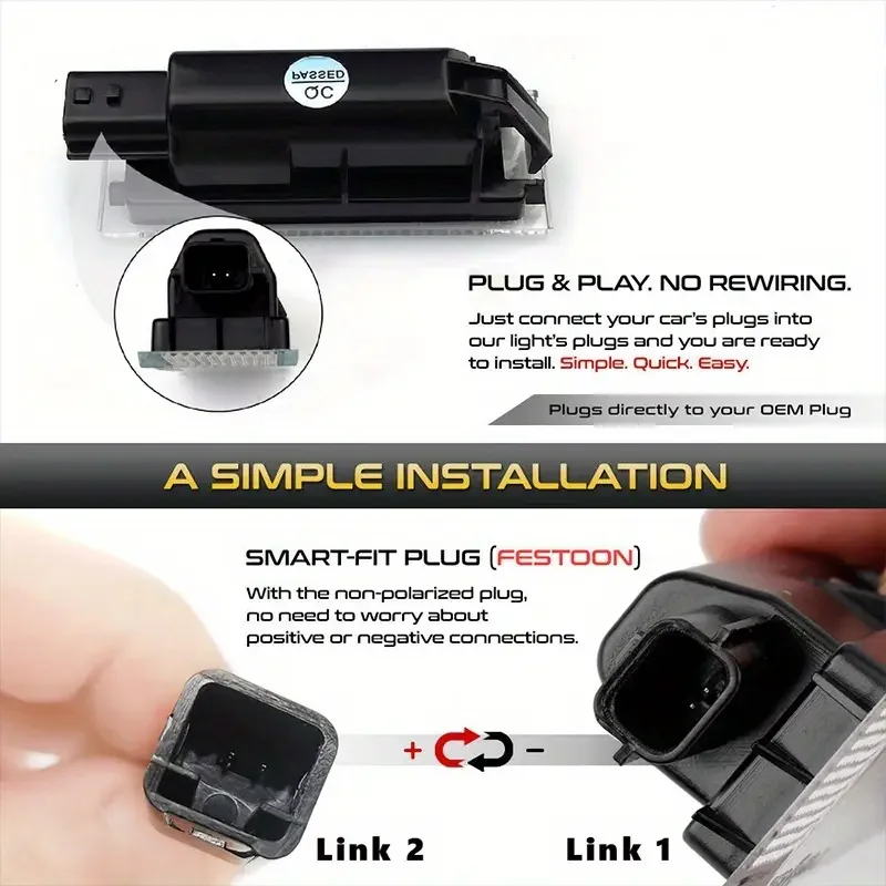 2 قطعة لرينو كليو 3 2005-2014 كليو 4 2012-2019 كليو جراند تور 2013-2019 Canbus لا خطأ سيارة Led رقم لوحة ترخيص ضوء