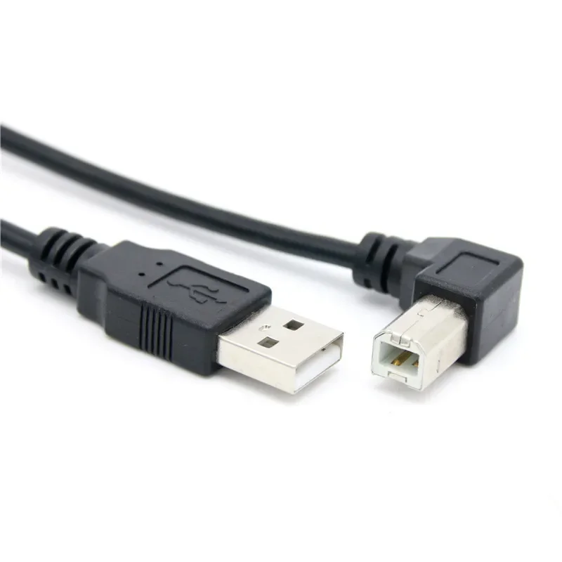 Wpisz męska do typu B męski 90 stopni w górę i w dół i w lewo i prostopadły kabel USB 2.0 do skanera, drukarki 50cm 150cm