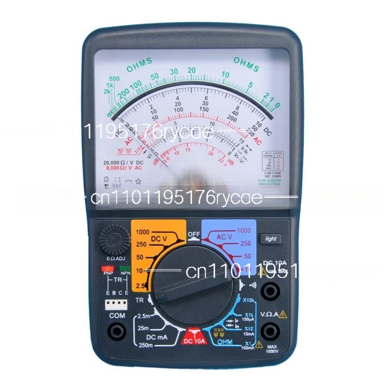 High-precision pointer multimeter, pointer multimeter with backlight function