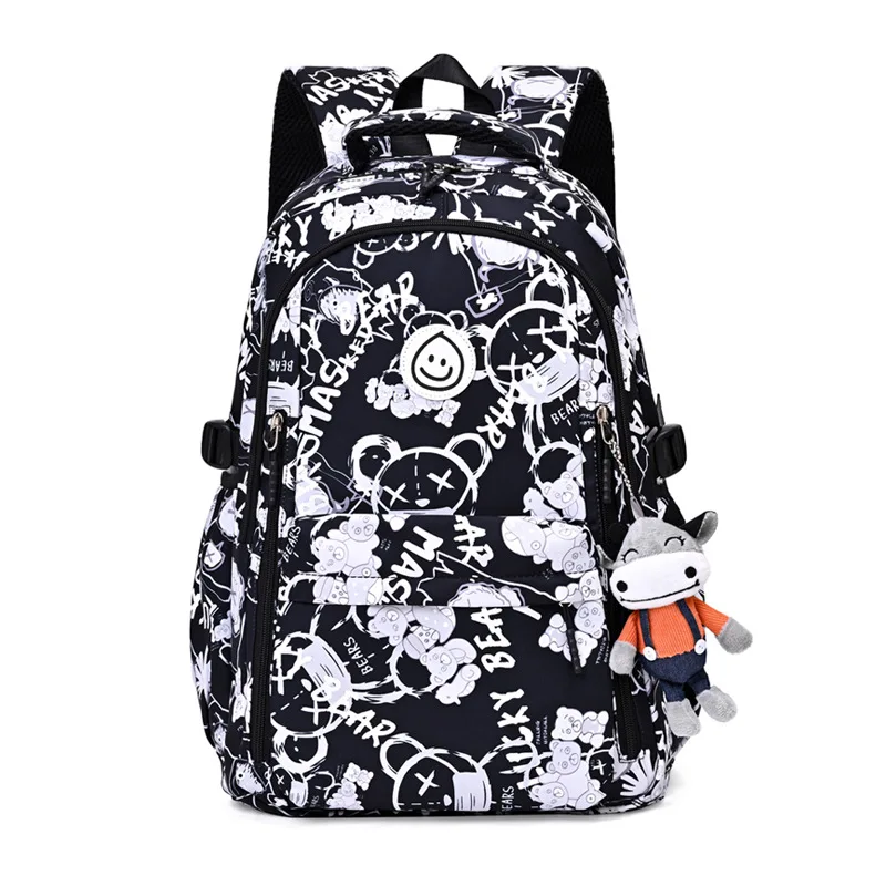 Kawaii School Backpack for Girls School Bags Book Bag Waterproof Teens College Student Large Travel Shoulder Bag Mochilas