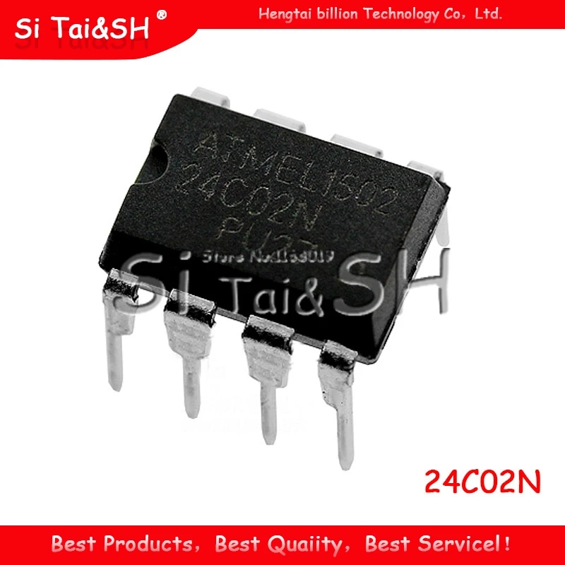 10pcs/lot New AT24C02 24C02N 24C02 24C02AN 24C02BN Black plastic protective case Memory