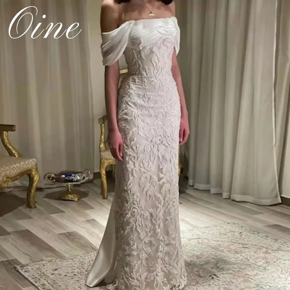 Oine  Off-shoulder Wedding Dress Women's Evening Dress Woman Fish Tail Luxurious Evening Dresses 2026 Customized Sweet Prom