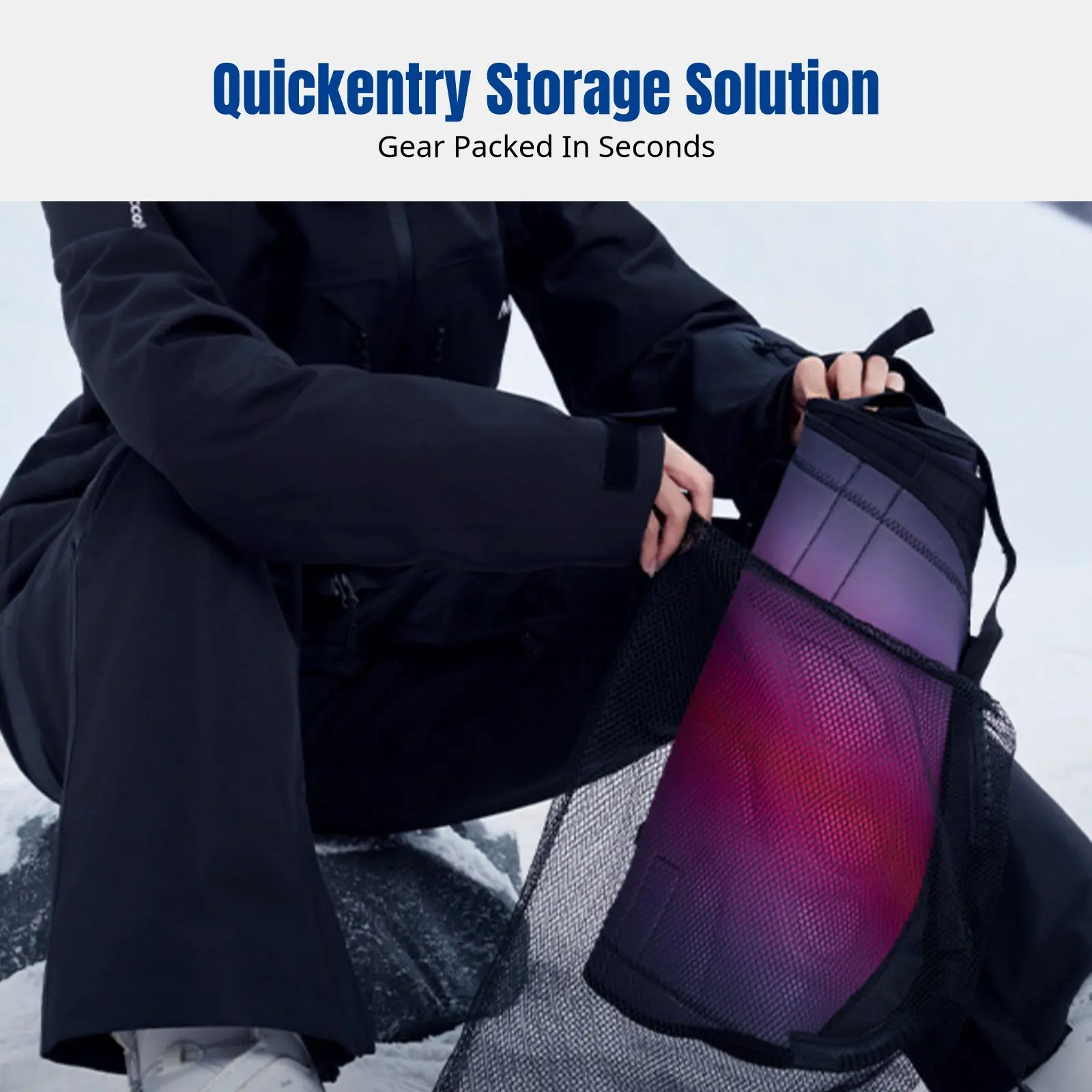 

Single Board Snowboard Bag, Anti-Collision, Abrasion-Resistant, Portable Protective Cover, Waterproof, Durable, Multi-Carry,