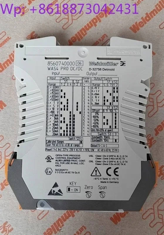 The new Weidmüller signal isolator WAS4 PRO DC/DC 8560740000