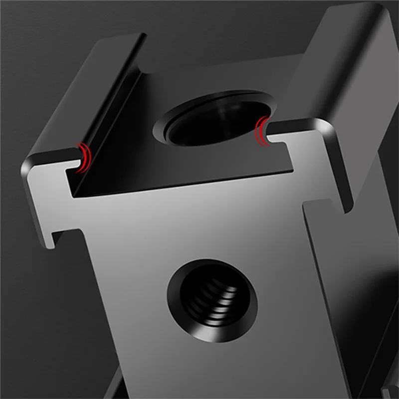 

Dependable-Cold Hot Shoe Extension Bracket Extension Mount With Triple Cold Shoe Mount For Video Cameras Or DSLR Camera Parts Ac