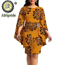 2026frican Print Dresses for Women Party Dress Dashiki Outfits Ankara Dress+sashes Wedding Formal Clothing AFRIPRIDE S1925059