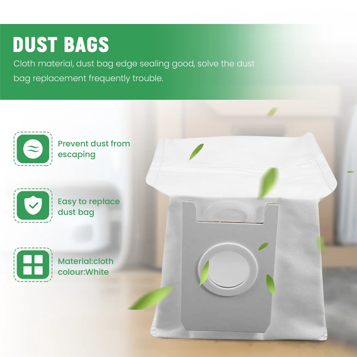 Sacs à poussière en papier pour aspirateur robot Conga 2290, accessoires de remplacement, 2 pièces