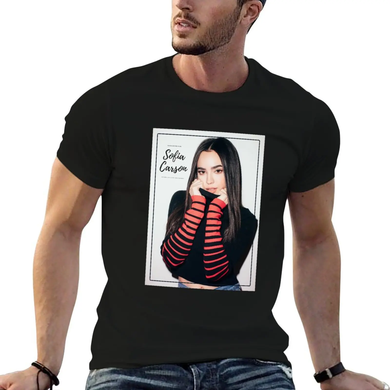 Sofia Carson T-Shirt Big Size Short Sleeve Tee for Men