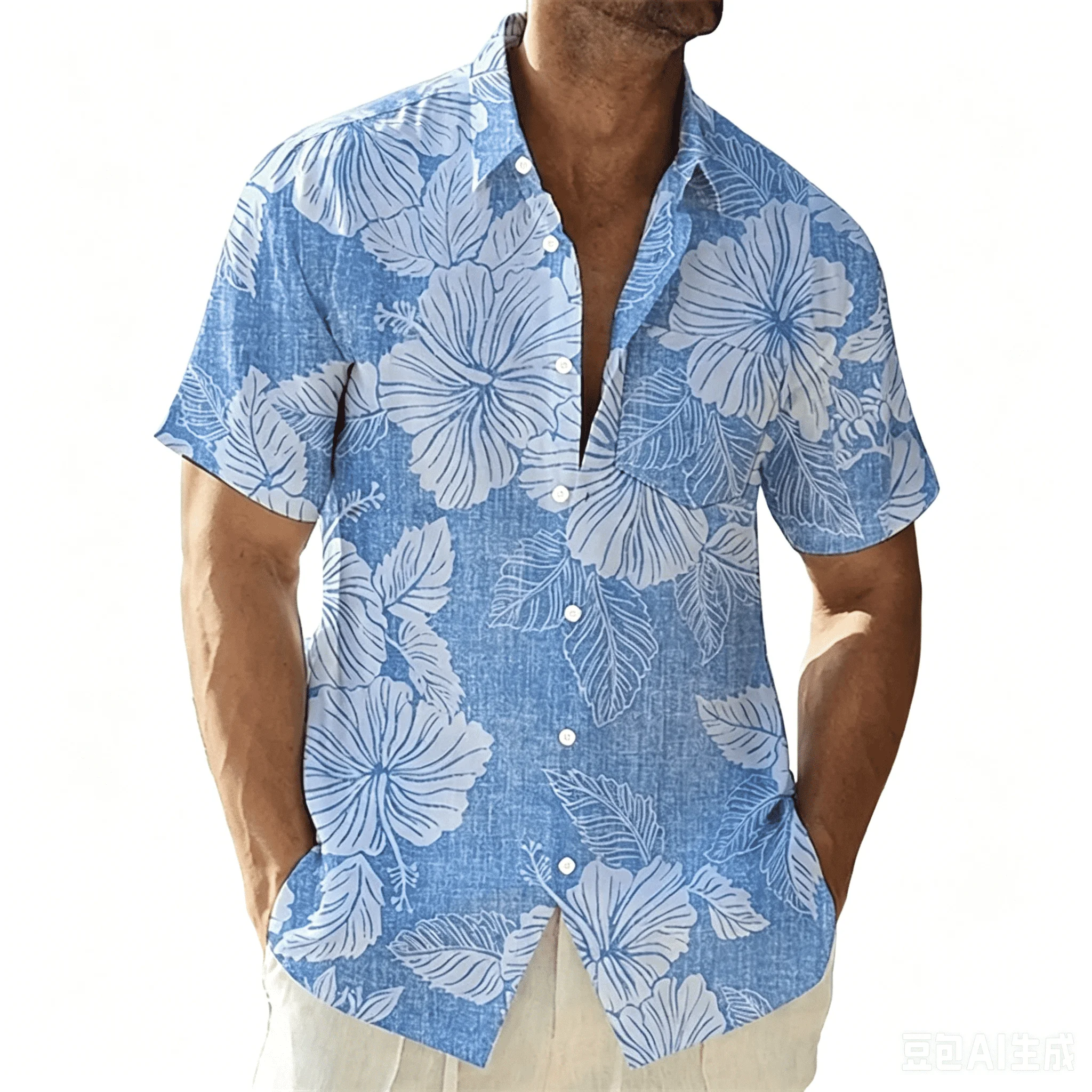 2026 Hawaii Shirt Men's and Women's 3D Printed Tropical Plant Men's Quick Drying Shirt Summer Short Sleeve Fashion Top