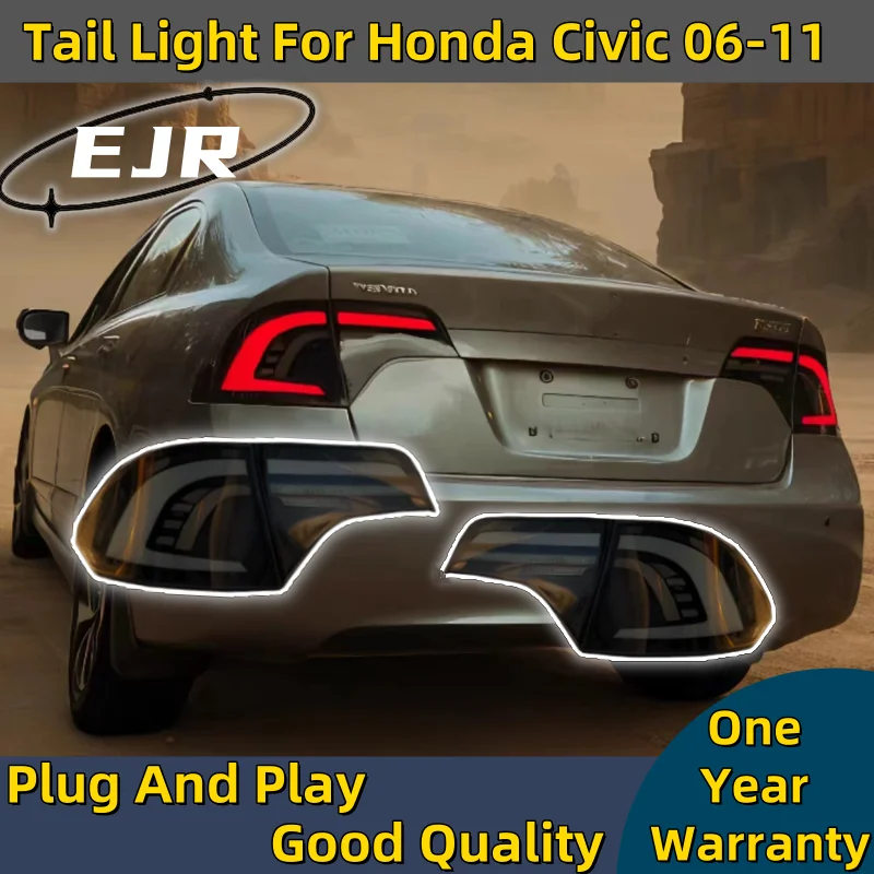 

For Honda Civic Tail Light 2006-2011 Light blade taillights Flowing Through Dynamics Brake Turning Rear Tail Lights