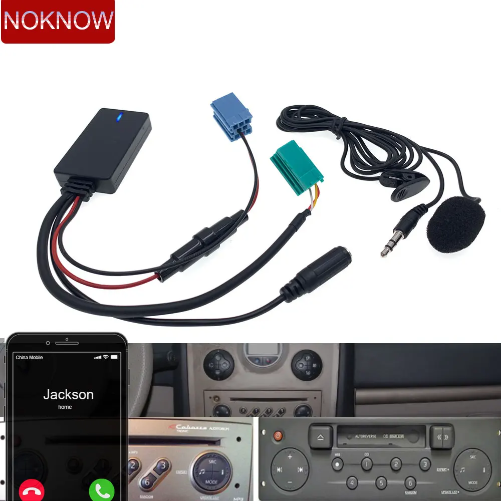 

Car Bluetooth Audio AUX Cable Microphone Handsfree Adapter for Renault Clio Espace Kangoo Laguna Megane 2 Update List 2005-2011