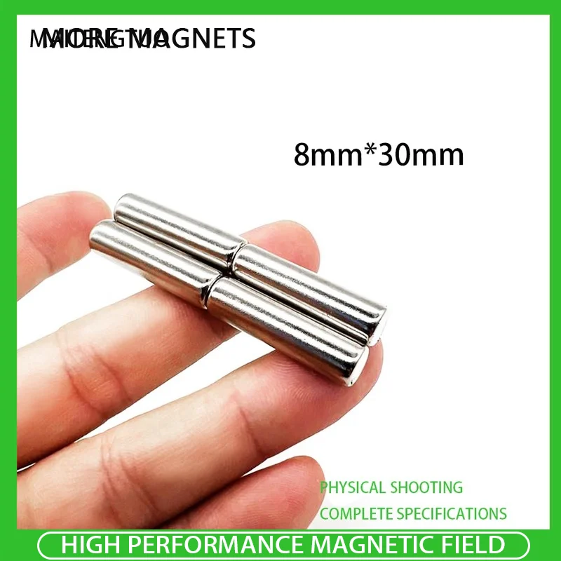 2/5/10/15/20/30/50PCS 8x30mm  Neodymium Magnet Strong Permanent Magnet disc Powerful Magnetic Round Magnets