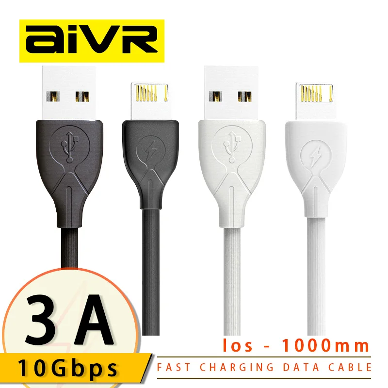 Aivr 3a USB-Kabel für iPhone Ladekabel 14 13 12 11 promax xs xr 8 7 6 6s 1m Datenkabel Handy Ladegerät Ladekabel