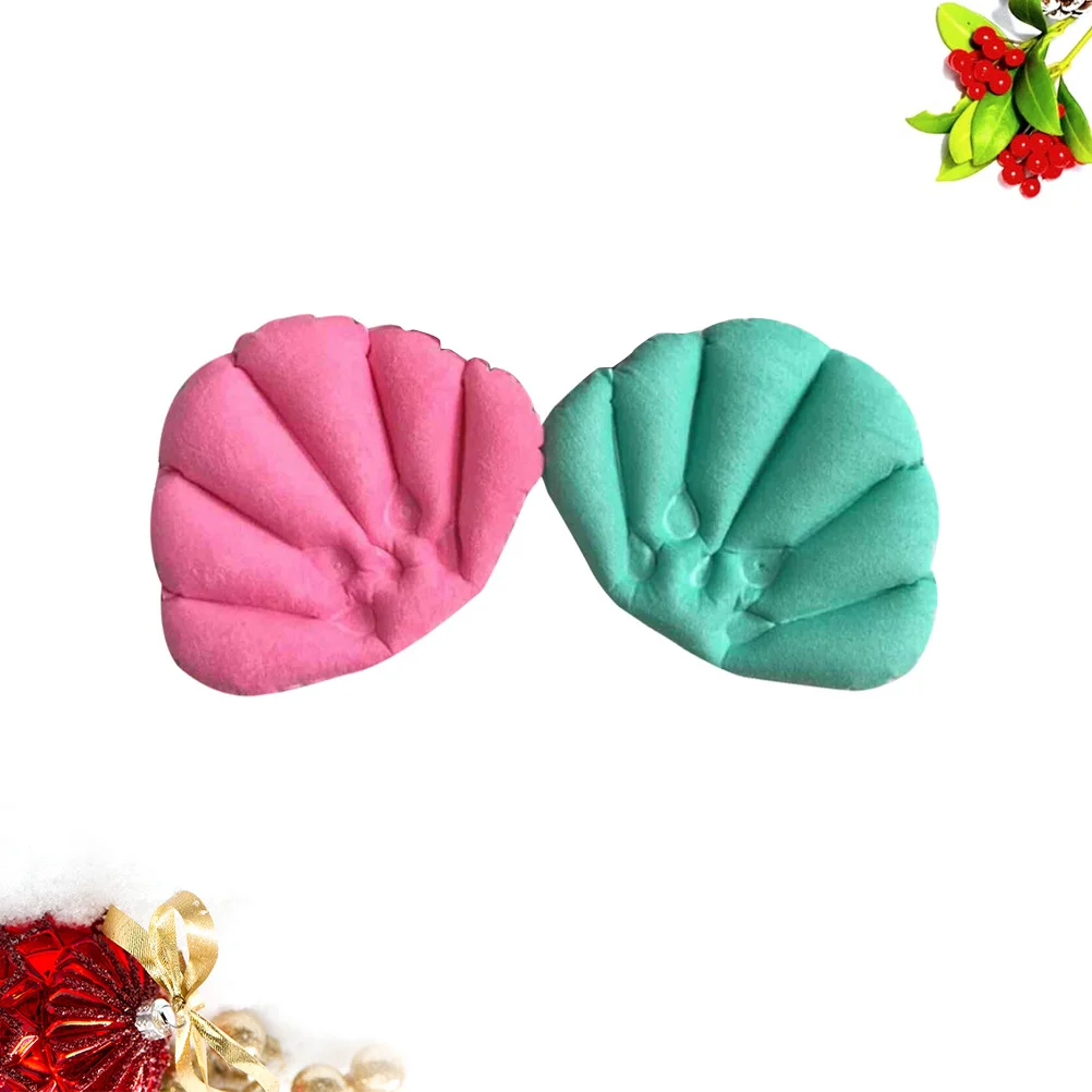 

2Pcs Inflatable Bath Pillow Suction Cup Back Neck Cushion Relaxing Bathtub Spa Headrest Bathroom Cushion Soft Comfortable