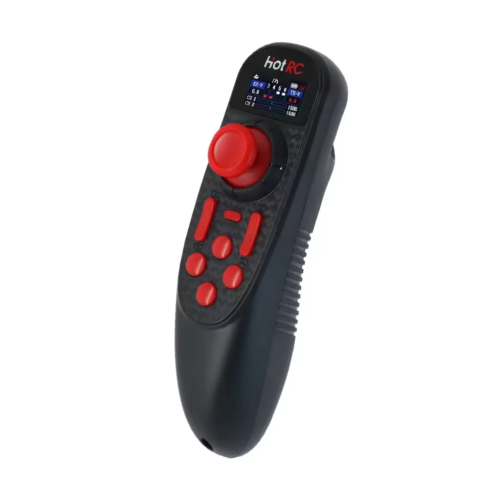 HOTRC DS-650 6CH 2.4G Radio System Transmitter Color Screen Remote Controller with F-06A Receiver for RC Boat Car Model DS600