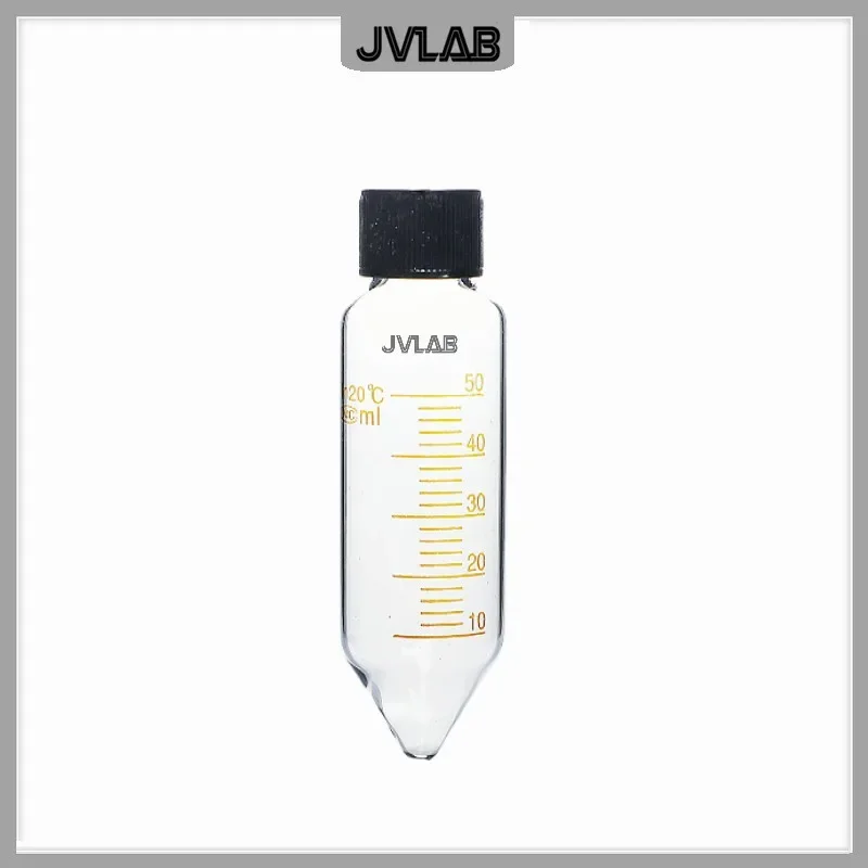 Imagem -03 - Tubos de Vidro do Teste do Tubo 50 ml do Centrifugador com Tampa do Parafuso & Ponta Inferior da Escala Alta Temperatura Resistente Redonda pk