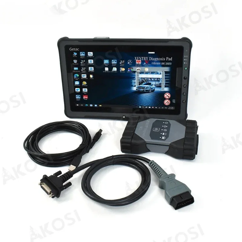 Getac F110 태블릿과 XENTRY VCI 진단 도구, V2024 MB 스타 OEM C6 DOIP 멀티플렉서, VCI SD 연결